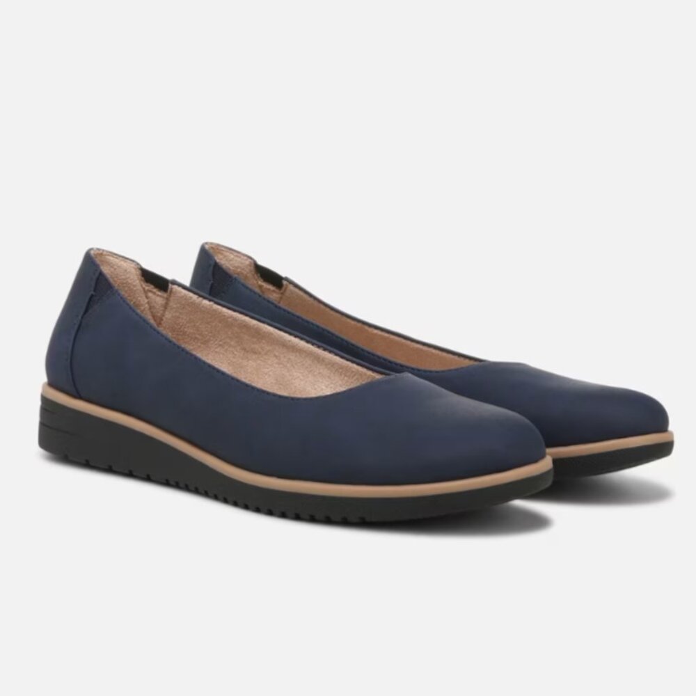 SOUL Naturalizer Women's Idea Ballet Flats Navy Blue Suede Sz 10 NWOT